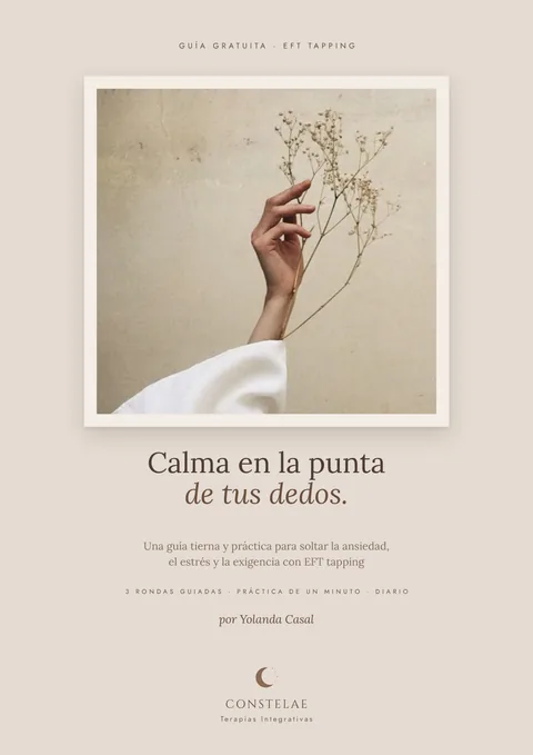 Portada de la guía Calma en la punta de tus dedos, por Yolanda Casal